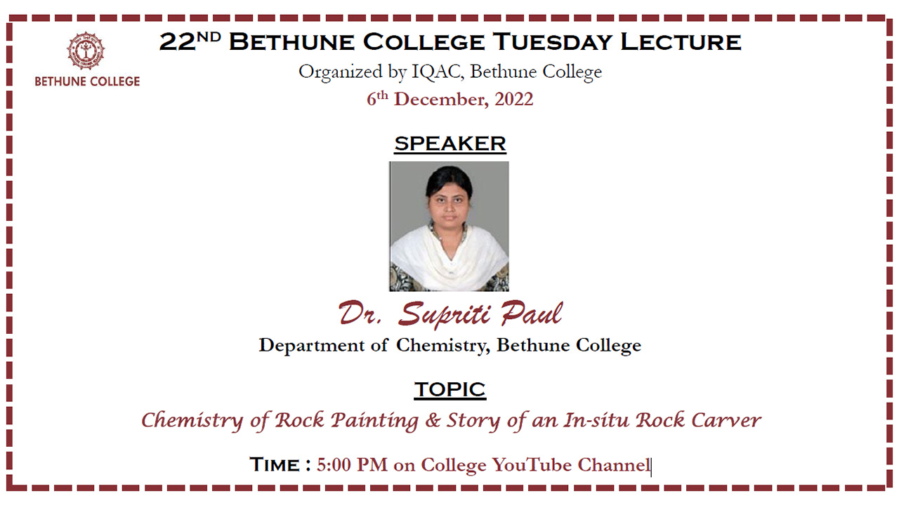 Tuesday Lecture 22 : 06 December 2022