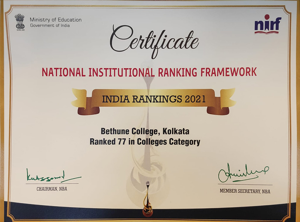 NIRF Certificate 2021