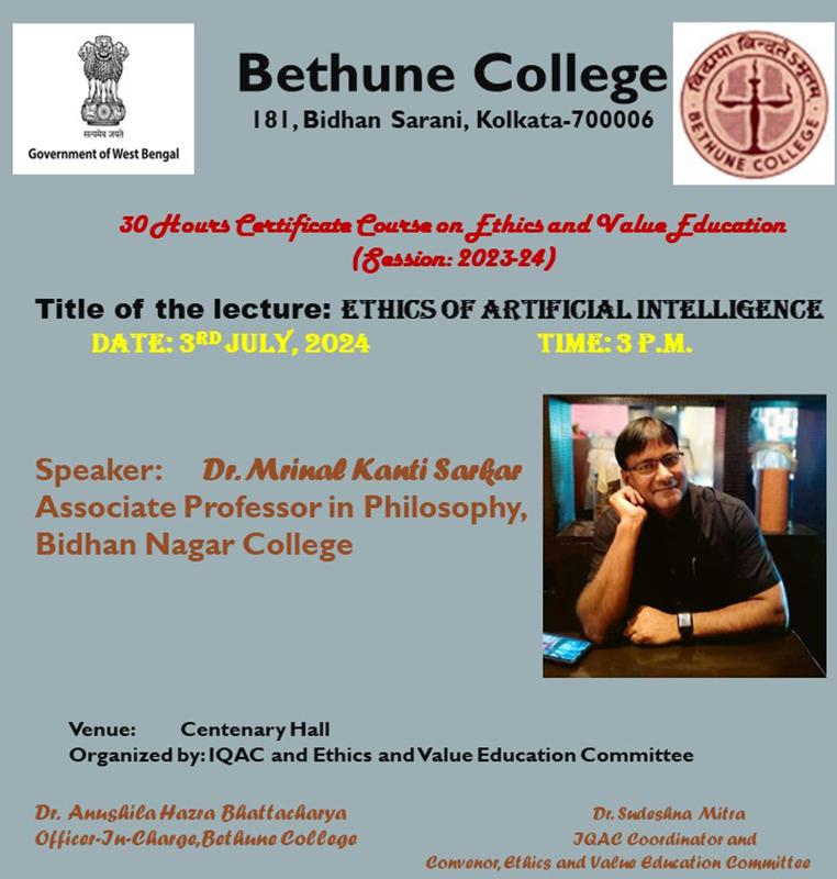 ETHICS OF ARTIFICIAL INTELLIGENCE- 03 July 2024