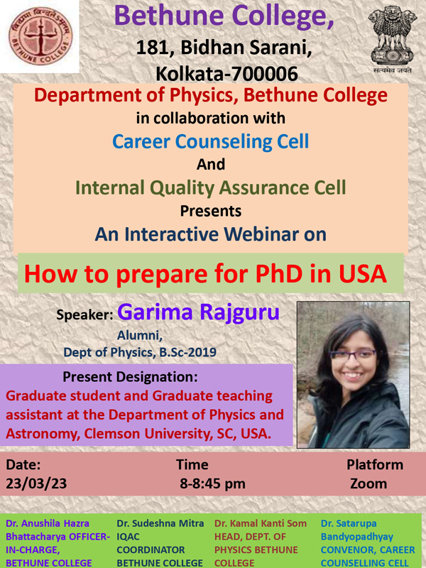 Topic : How to prepare for PhD in USA